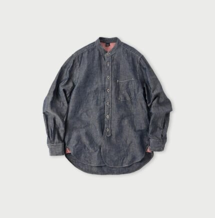 Cotton Linen Dungaree 908 Loafer Stand Collar Shirt Nou (Size 3)