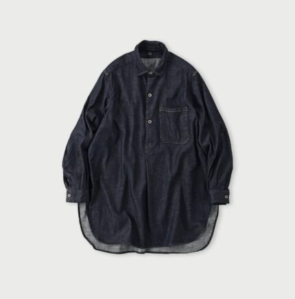 Indigo 45 Petit Denim Grandpa Pullover Shirt (Size 1)